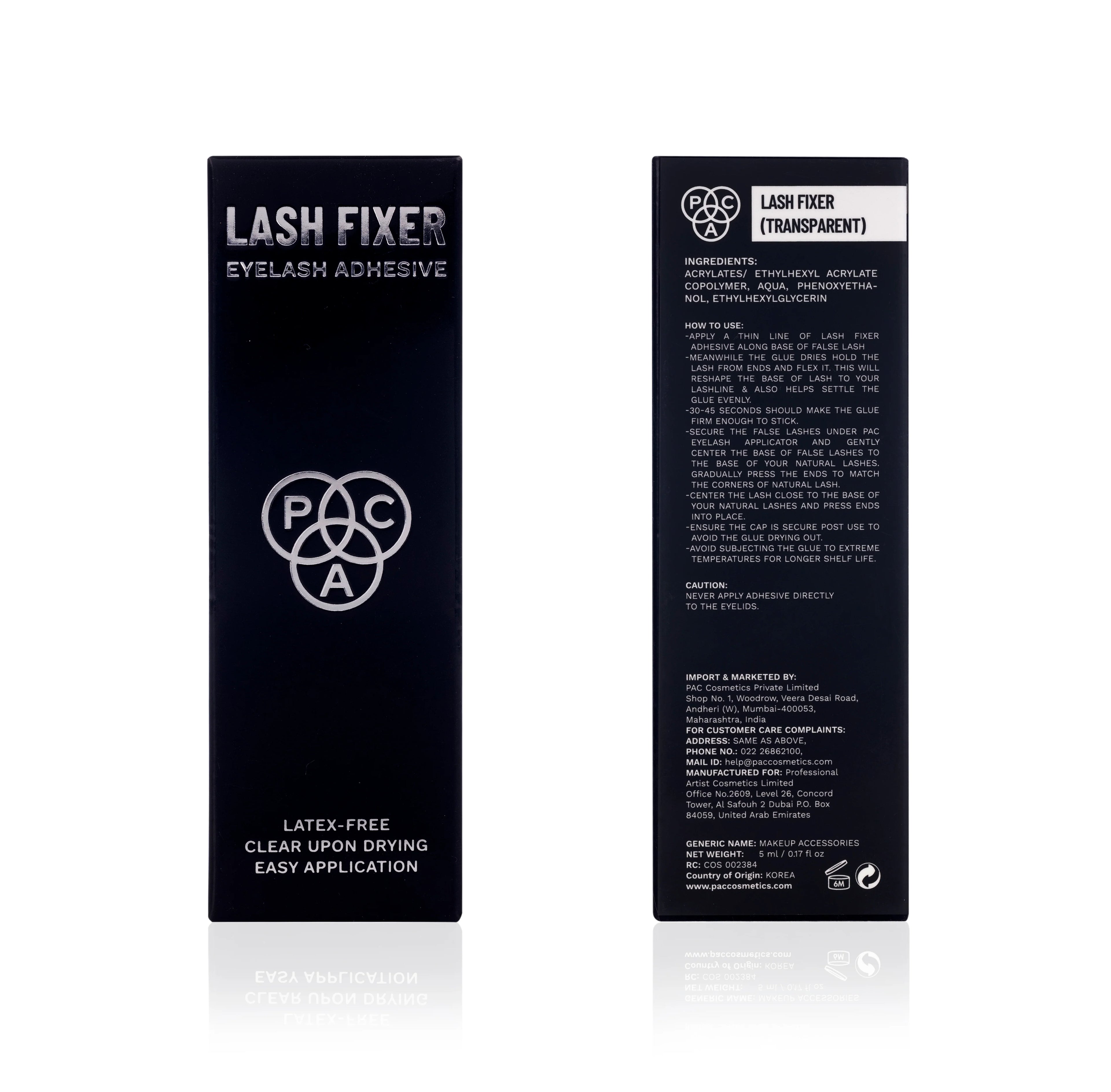 PAC Lash Fixer (Eyelash Adhesive) – Waterproof, Quick-Dry & Invisible Lash Glue