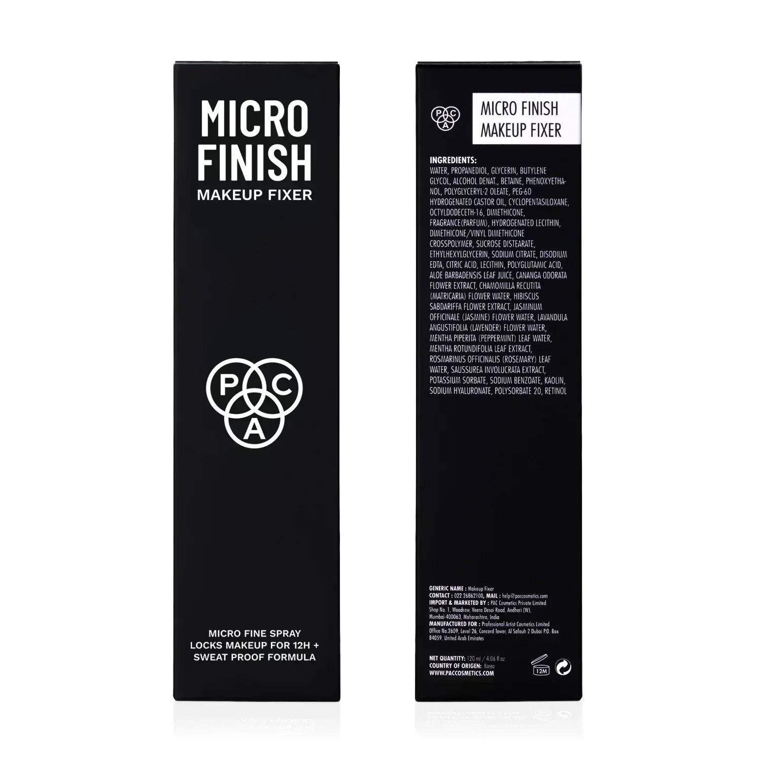 PAC Micro Finish Makeup Fixer – Long-Lasting Hold, Hydrating & Smudge-Proof Finish