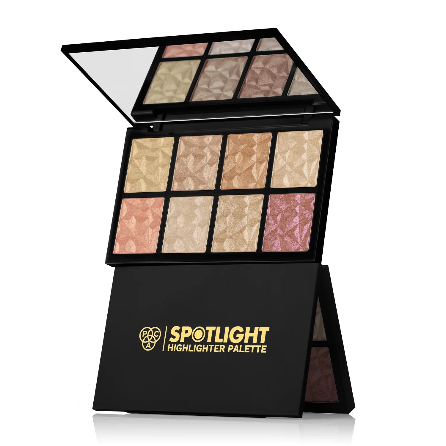 PAC Spotlight Highlighter Palette – 8 Colors (34.96 g) | Radiant Glow & Professional Finish