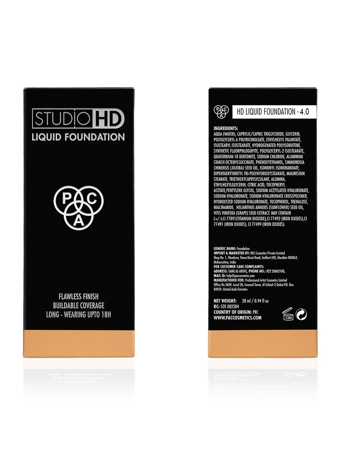 PAC Studio HD Liquid Foundation – High-Definition, Flawless & Long-Lasting Coverage